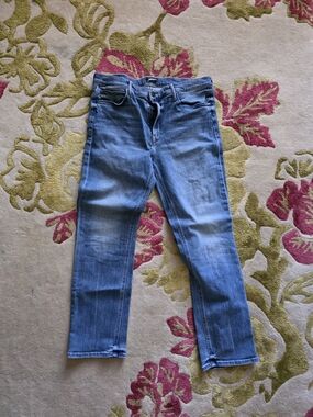MOTHER Slim Straight Jeans in Light Blue Wash